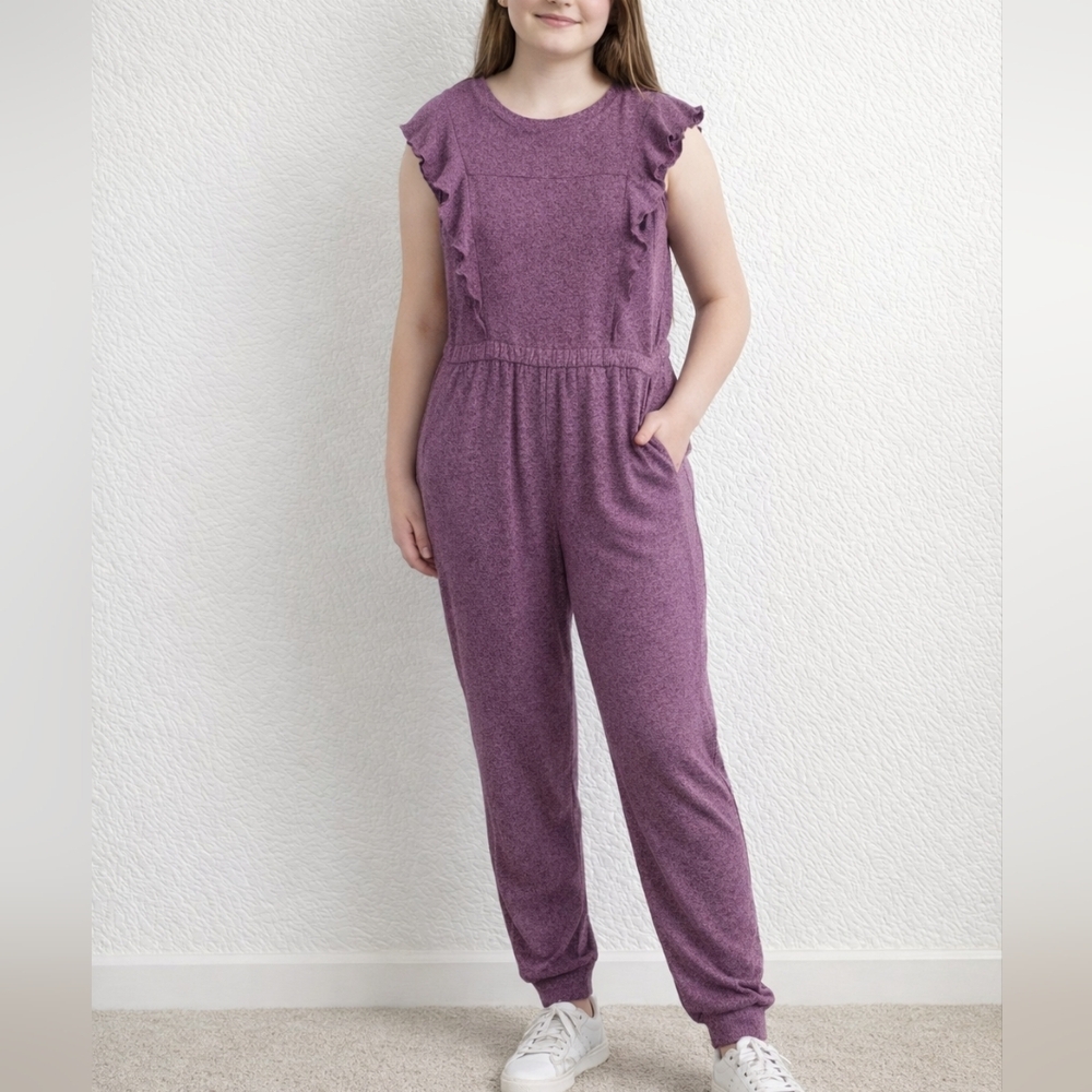 Diadora Purple Jumpsuit | Girls / Teen Size 16 | Athleisure One-Piece